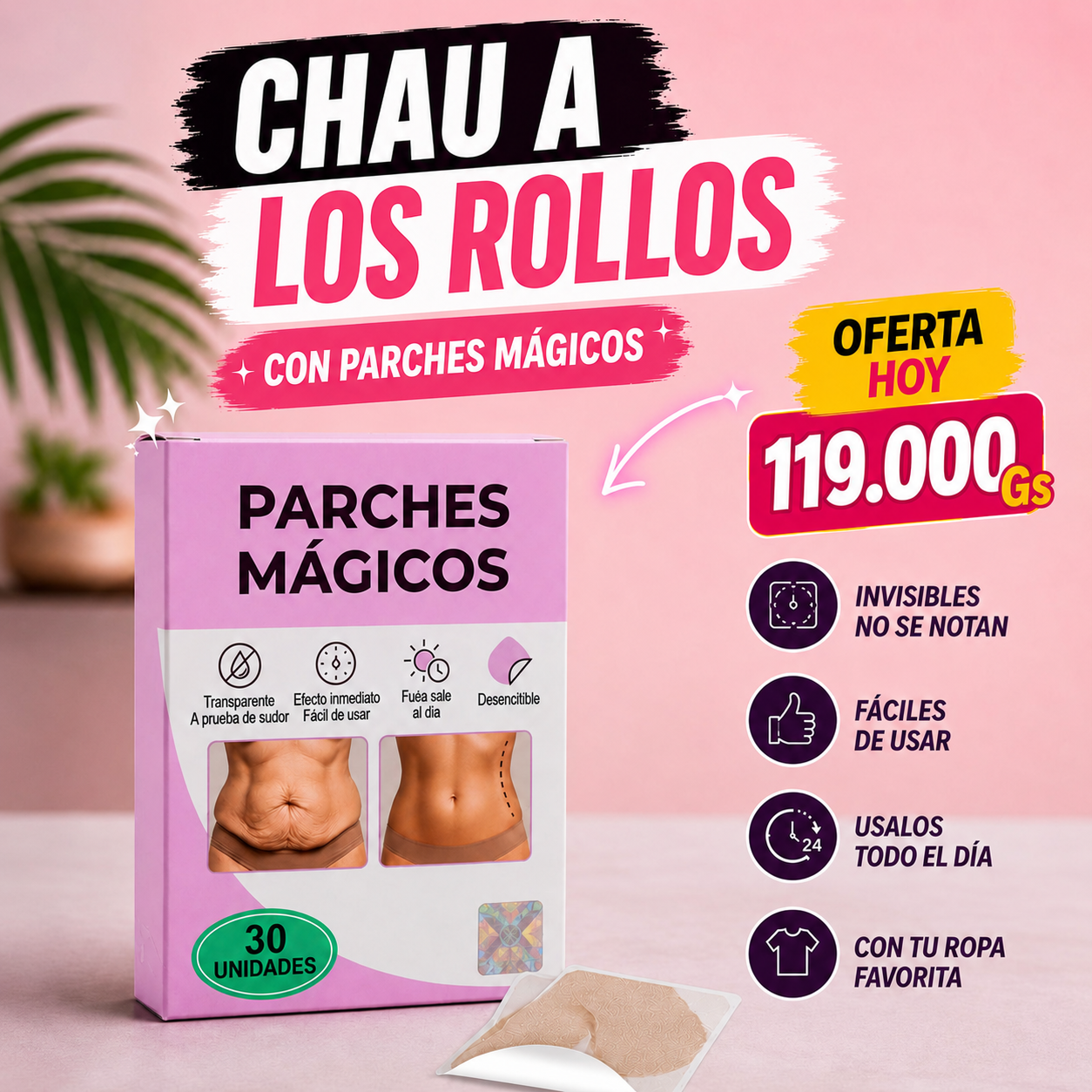 Parches Mágicos Adelgazantes - Chau a los Rollos